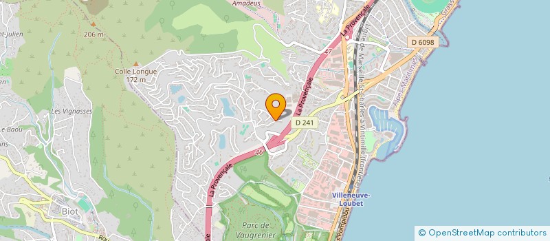 localisation de l'entreprise EG GASTRONOMIE  VILLENEUVE-LOUBET