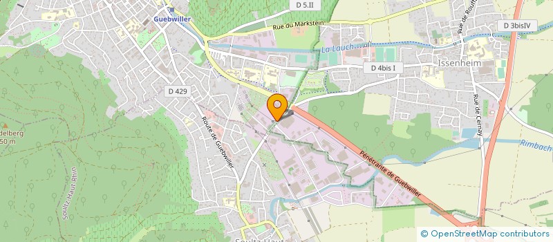 localisation de l'entreprise EG PREFA  GUEBWILLER