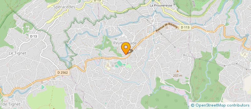 localisation de l'entreprise EG TOITURES à PEYMEINADE