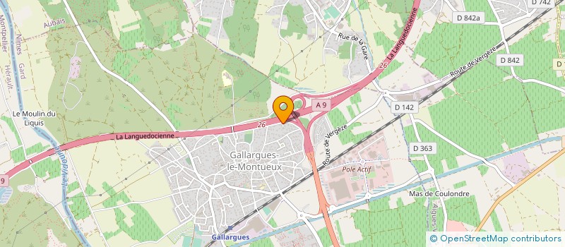 localisation de l'entreprise EGAL  GALLARGUES-LE-MONTUEUX