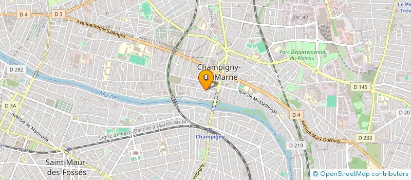 localisation de l'entreprise EGAL SPORT à CHAMPIGNY-SUR-MARNE