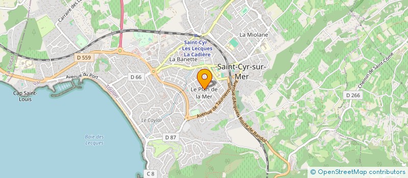 localisation de l'entreprise EGAYE SPORT à SAINT-CYR-SUR-MER
