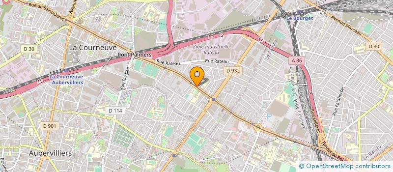 localisation de l'entreprise EGB à LA COURNEUVE