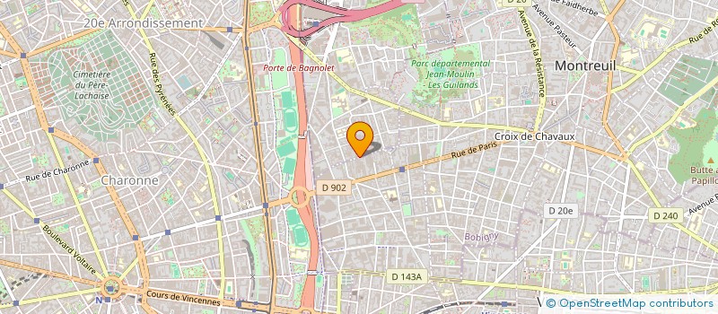 localisation de l'entreprise EGB à BAGNOLET