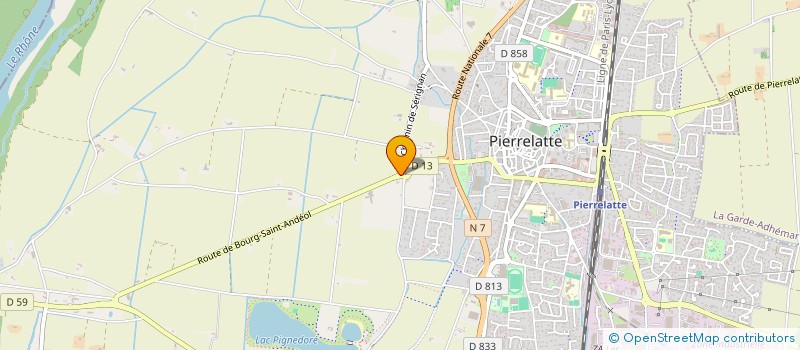 localisation de l'entreprise EGB  PIERRELATTE