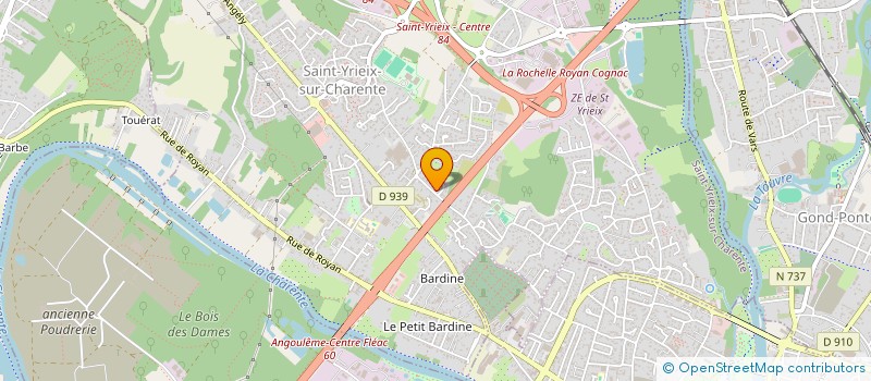 localisation de l'entreprise EGB CHARENTE à SAINT-YRIEIX-SUR-CHARENTE