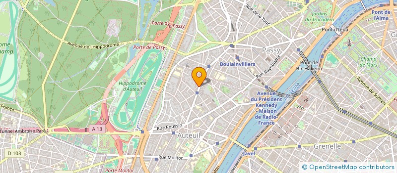 localisation de l'entreprise EGB MOZART  PARIS