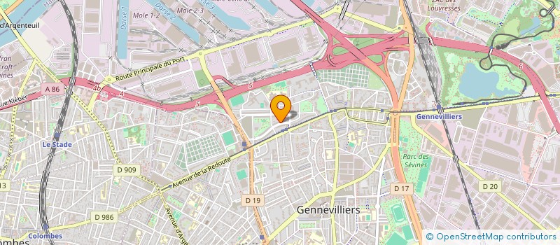 localisation de l'entreprise EGB SASSI à GENNEVILLIERS