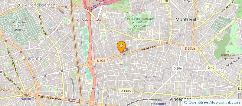 localisation de l'entreprise EGBF à MONTREUIL