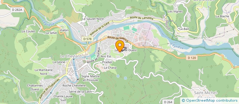 localisation de l'entreprise EGBI BLACHE-VOLLE à LE CHEYLARD