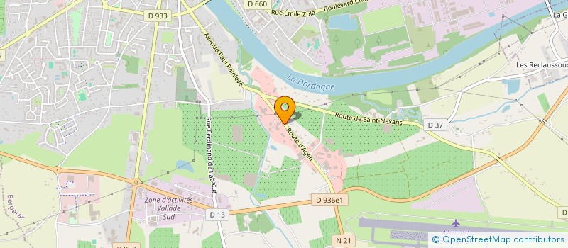 localisation de l'entreprise EGC AERO à BERGERAC