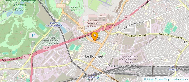 localisation de l'entreprise EGC ELECTRICITE GENERALE CLIMATISATION à LE BOURGET
