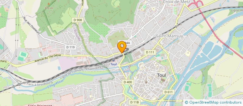 localisation de l'entreprise EGD VALLAT à TOUL