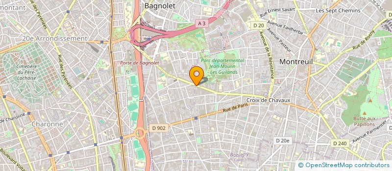 localisation de l'entreprise EGE à MONTREUIL