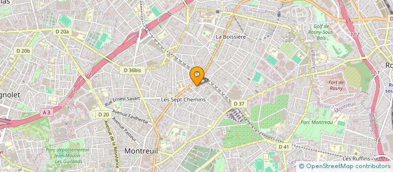 localisation de l'entreprise EGEBAT à MONTREUIL