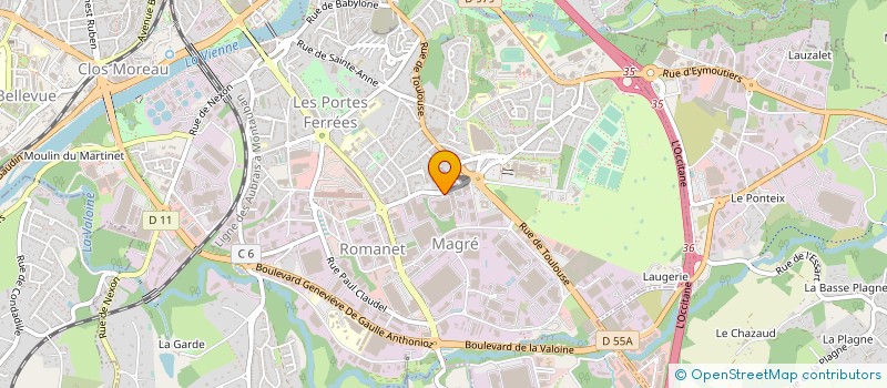 localisation de l'entreprise EGEH à LIMOGES
