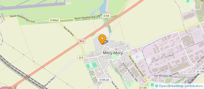 localisation de l'entreprise EGELEC ENTREPRISE GENERALE ELECTRICITE à MITRY-MORY