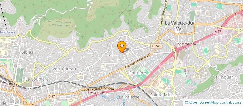 localisation de l'entreprise EGERIA à LA VALETTE-DU-VAR