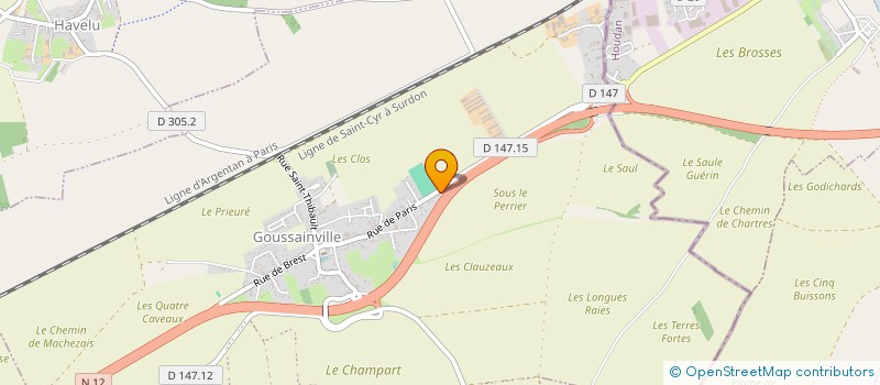 localisation de l'entreprise EGF ELECTRICITE à GOUSSAINVILLE