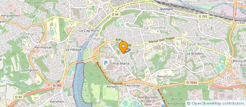 localisation de l'entreprise EGGBERT à QUIMPER