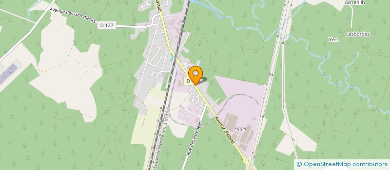 localisation de l'entreprise EGGER PANNEAUX ET DECORS à RION-DES-LANDES