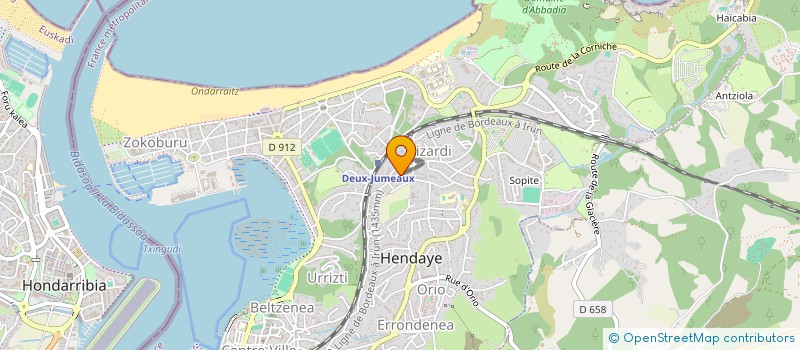 localisation de l'entreprise EGGUN AROYE à HENDAYE