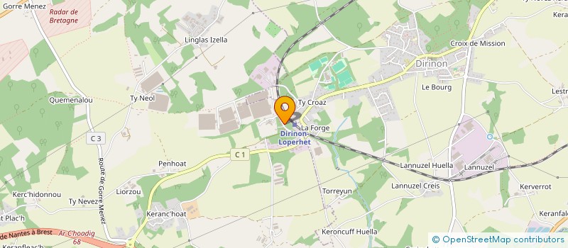 localisation de l'entreprise EGI  LOPERHET