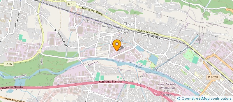 localisation de l'entreprise EGI  THYEZ