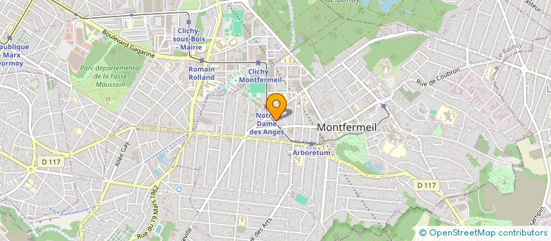 localisation de l'entreprise EGI IMMO à MONTFERMEIL