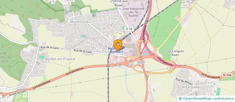 localisation de l'entreprise EGID E-SPORT  BAILLET-EN-FRANCE