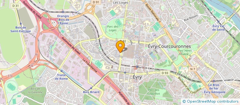 localisation de l'entreprise EGIDE à EVRY-COURCOURONNES