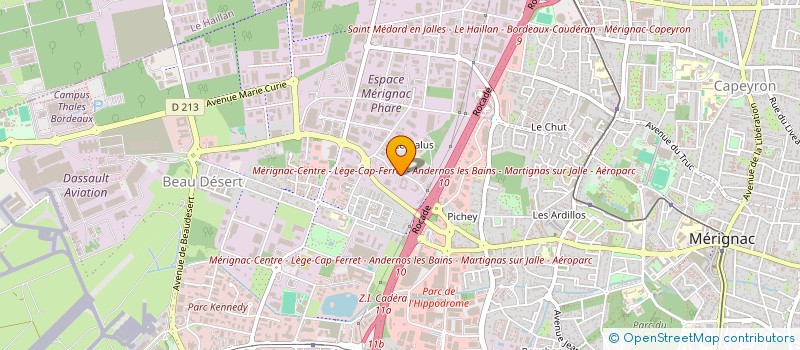 localisation de l'entreprise EGIDE SYSTEMES à MERIGNAC