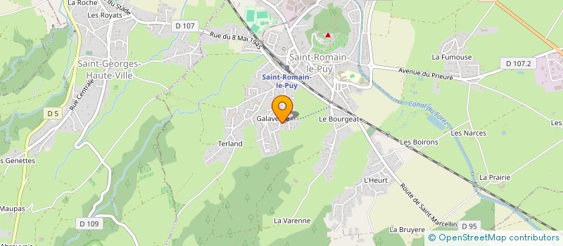 localisation de l'entreprise EGK 42 à SAINT-ROMAIN-LE-PUY