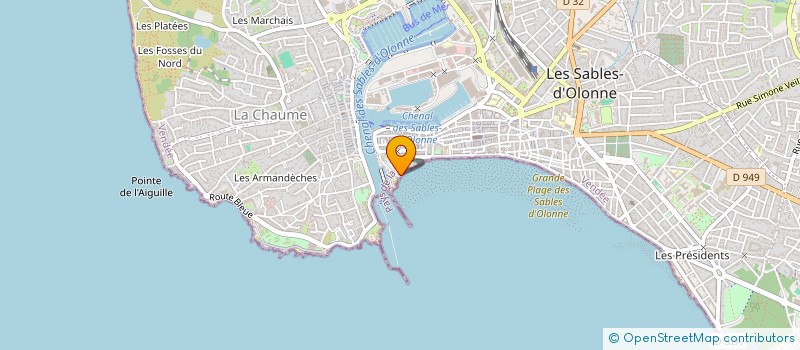localisation de l'entreprise EGLANTINE à LES SABLES D'OLONNE