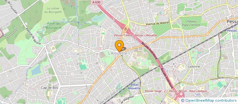 localisation de l'entreprise EGLANTINES 2  PESSAC