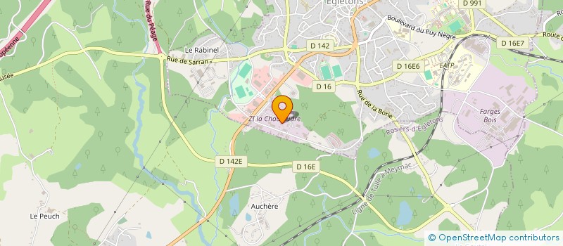 localisation de l'entreprise EGLETONS PVC  EGLETONS