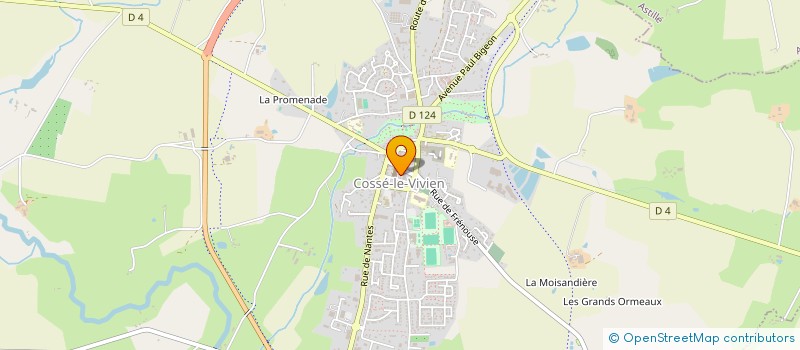 localisation de l'entreprise EGLISE  COSSE-LE-VIVIEN