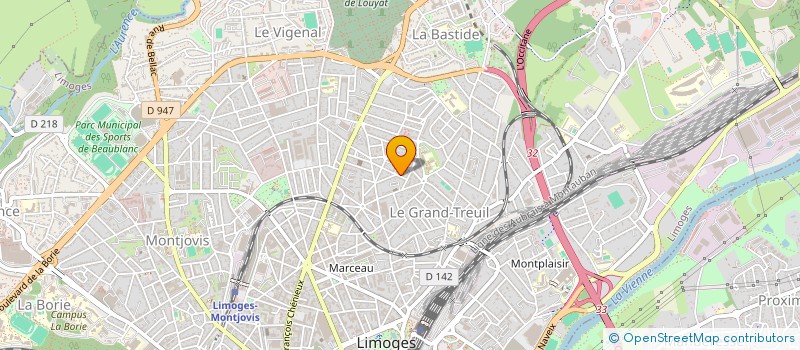 localisation de l'entreprise EGLISE BIBLIQUE BAPTISTE à LIMOGES