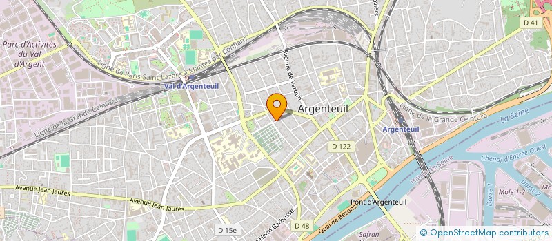 localisation de l'entreprise EGLISE BIBLIQUE BAPTISTE D'ARGENTEUIL  ARGENTEUIL