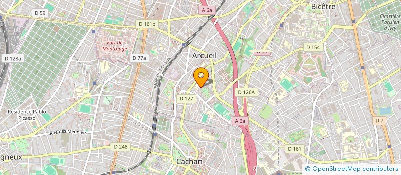 localisation de l'entreprise EGLISE BIBLIQUE DIEU SOUVERAIN  EBDS  ARCUEIL