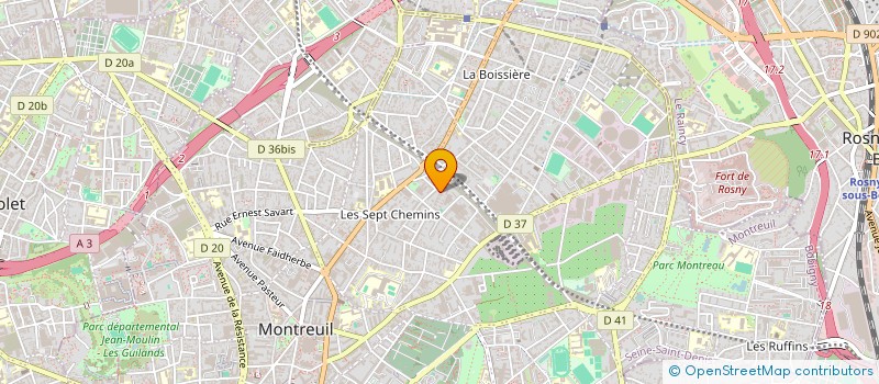 localisation de l'entreprise EGLISE DE JESUS CHRIST SUR LA TERRE PAR SON ENVOYE SPECIAL SIMON KIMBANGU - PAROISSE DE MONTREUIL-FRANCE (EJCSK-PAROISSE à MONTREUIL