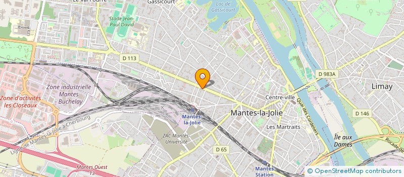 localisation de l'entreprise EGLISE DE PENTECOTE DE FRANCE (SECTION DE MANTES LA JOILE)  MANTES-LA-JOLIE