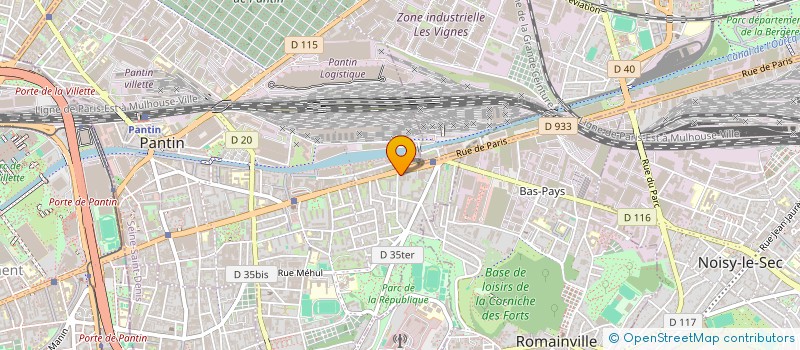 localisation de l'entreprise EGLISE DU RENOUVEAU CHRETIEN A PARIS à PANTIN