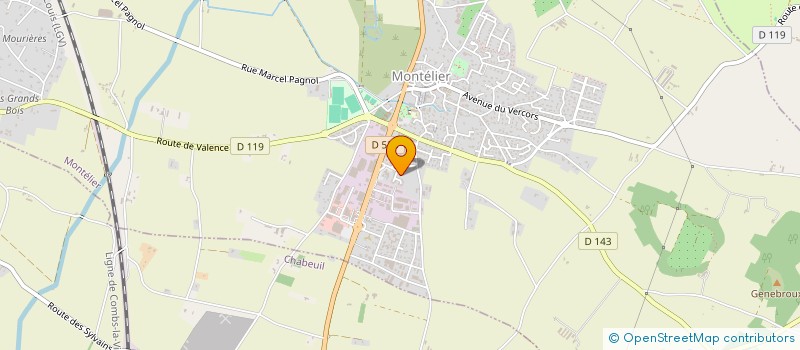 localisation de l'entreprise EGLISE ESPRIT ET VIE  MONTELIER