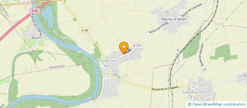localisation de l'entreprise EGLISE EVANGELIQ LUTHERIENNE APOSTOLIQUE  CHAZEY-SUR-AIN