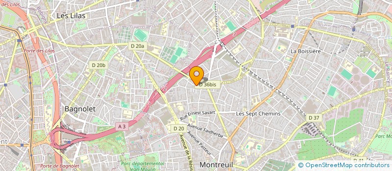 localisation de l'entreprise EGLISE EVANGELIQUE BAPTISTE CHINOISE DE PARIS à MONTREUIL