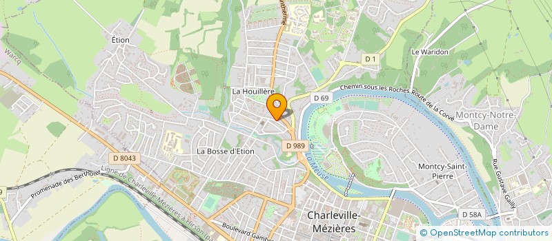 localisation de l'entreprise EGLISE EVANGELIQUE BAPTISTE DE CHARLEVILLE MEZIERES  CHARLEVILLE-MEZIERES