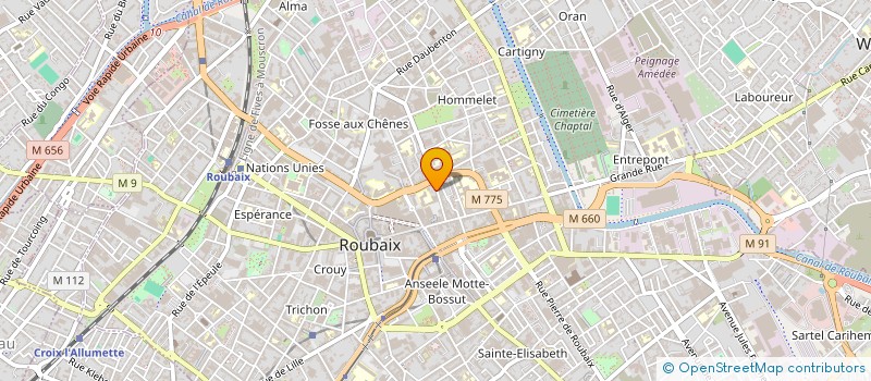 localisation de l'entreprise EGLISE EVANGELIQUE BAPTISTE DE ROUBAIX à ROUBAIX