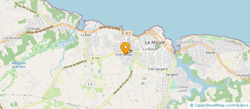 localisation de l'entreprise EGLISE EVANGELIQUE BAPTISTE MOULE à LE MOULE