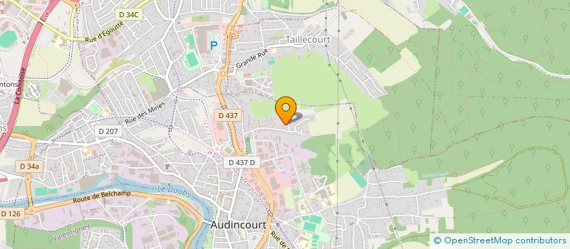 localisation de l'entreprise EGLISE EVANGELIQUE D'AUDINCOURT  AUDINCOURT